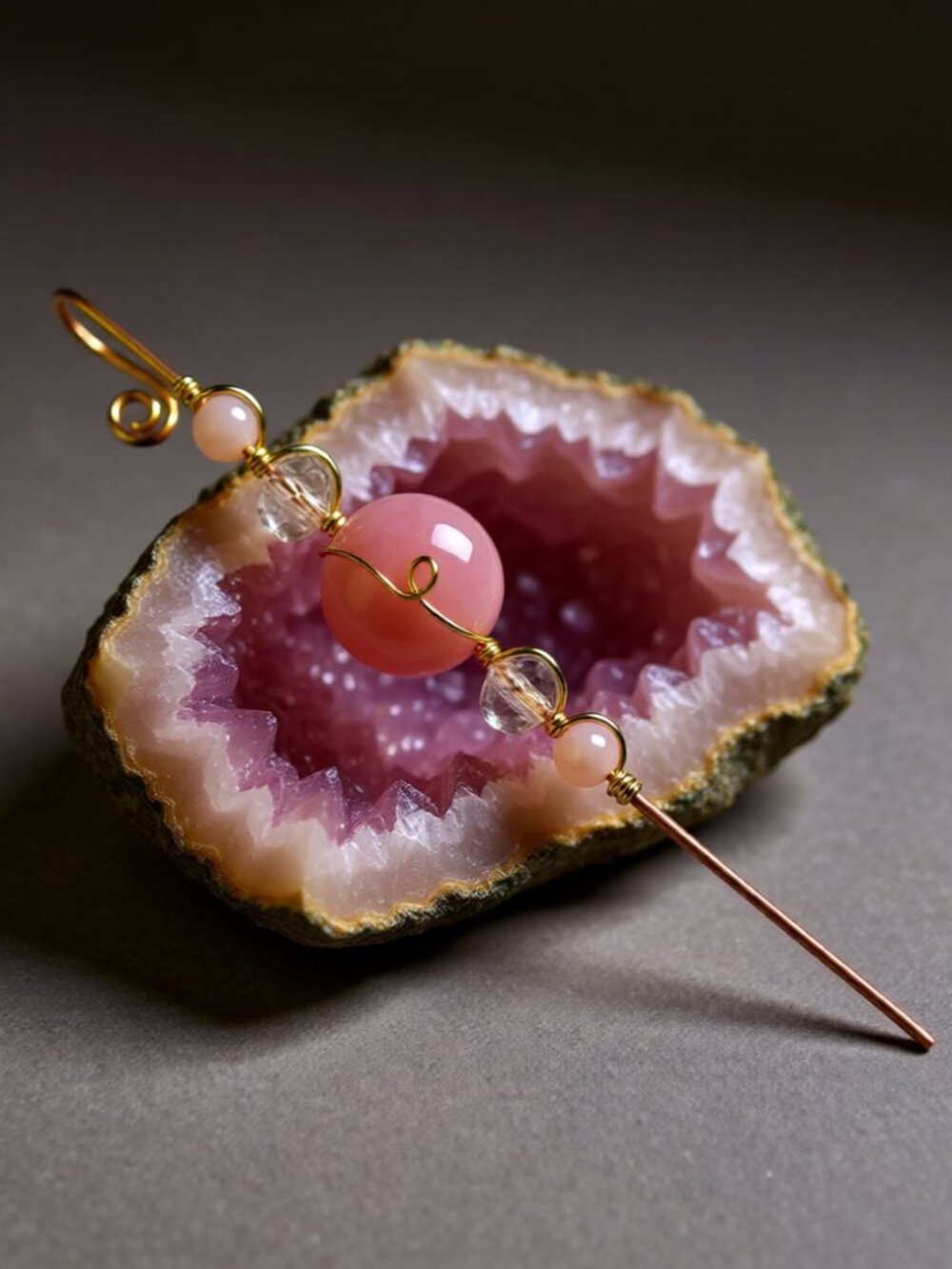 Seductive & Sensitive: Pink Helix Hook Needle Earring, Ear Needle, Ear Crawler